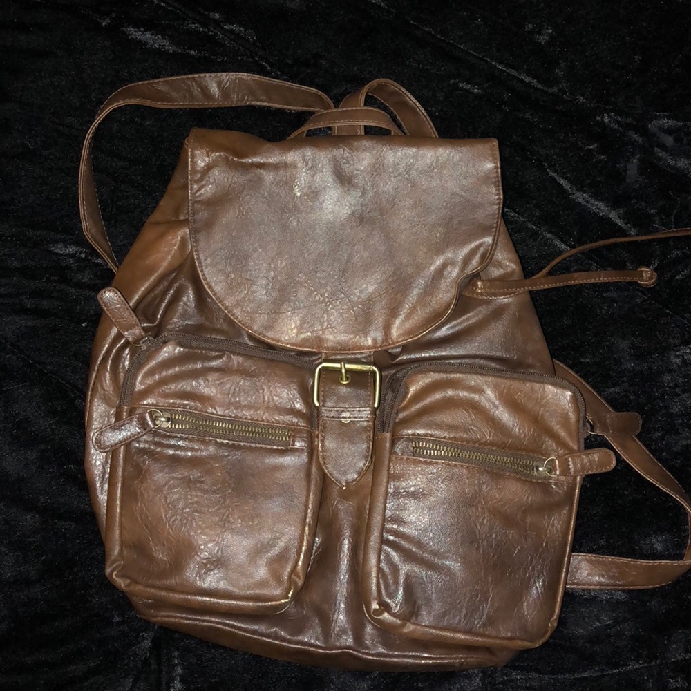 Leather backpack